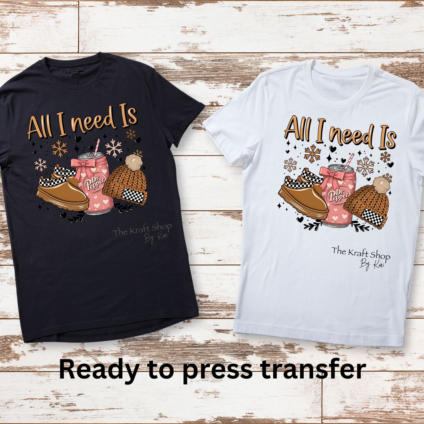 DTF ready to press transfer All I need is Dr P and coffee shirt transfer, DTF Print #11562