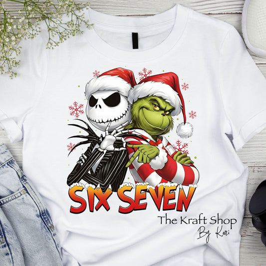 DTF ready to press transfer 67 Six Seven Jack Grin shirt transfer, DTF Print #11574