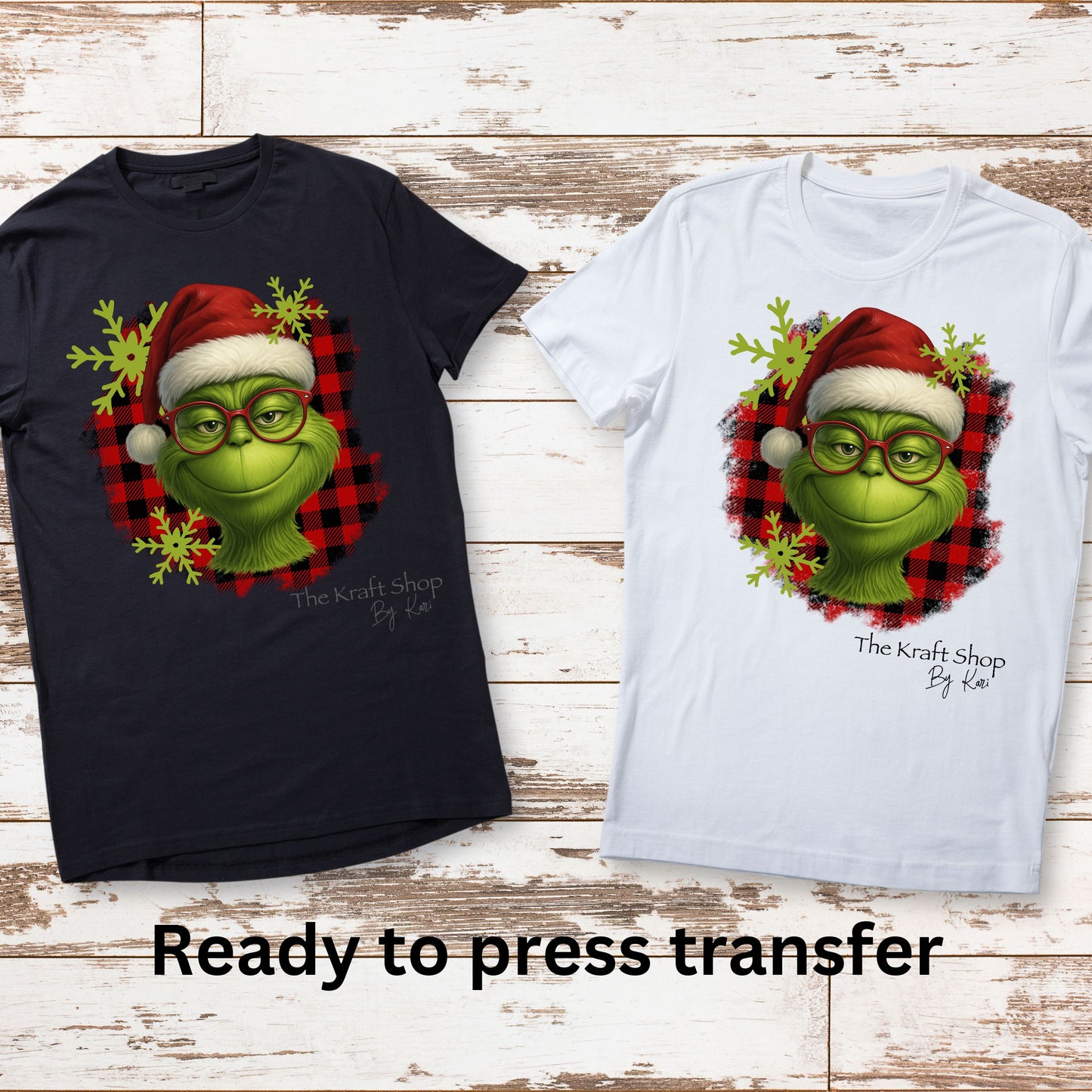 DTF ready to press transfer Buffalo Check Grin crochet look shirt decal DTF Print #11586