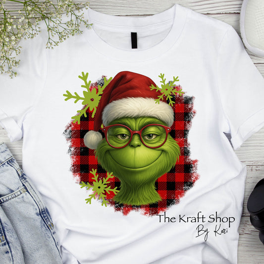 DTF ready to press transfer Buffalo Check Grin crochet look shirt decal DTF Print #11586