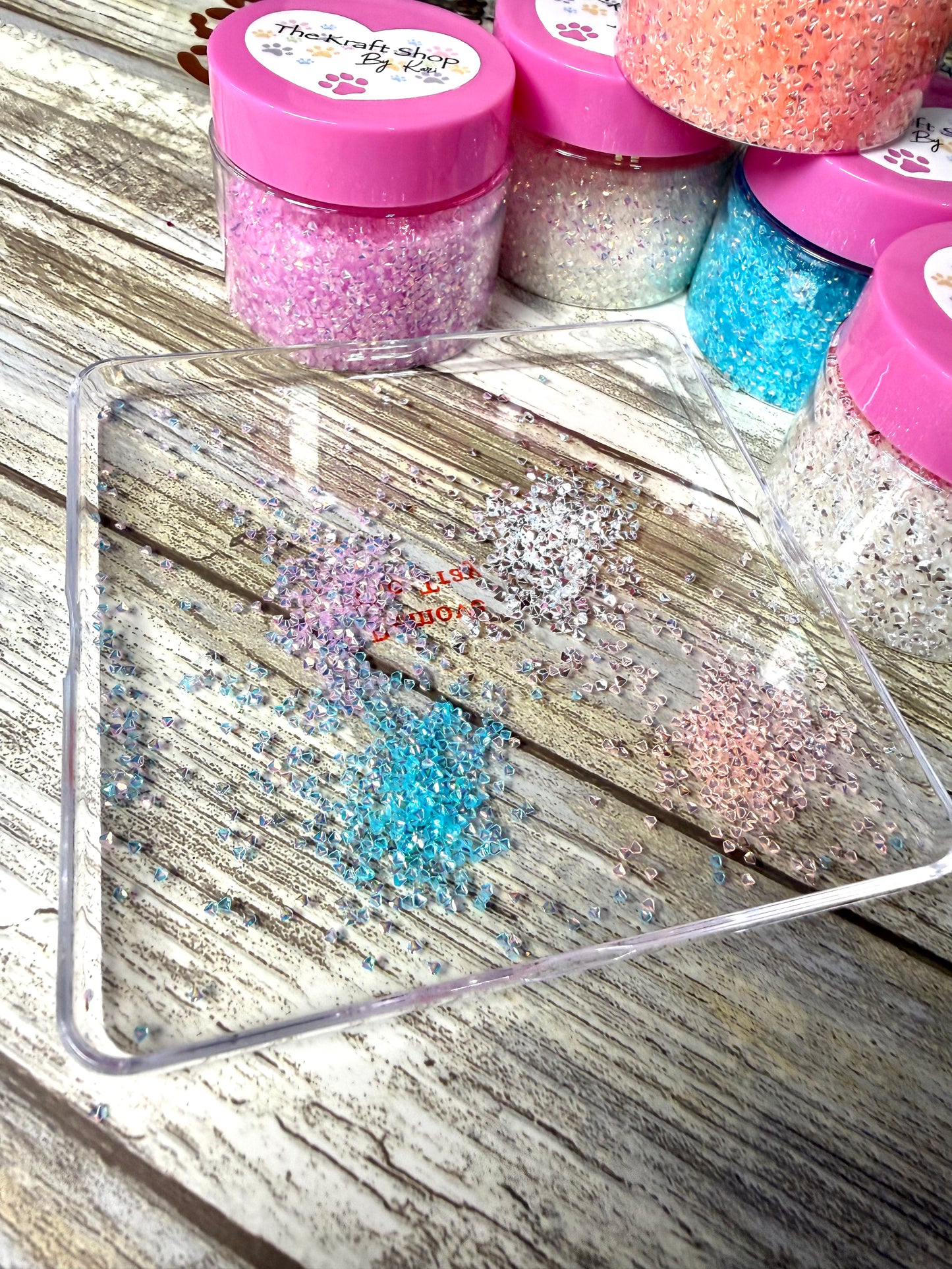 Kari's Krafty Kits 3D glitter and 9x9 patchwork helper UVDTF sheet