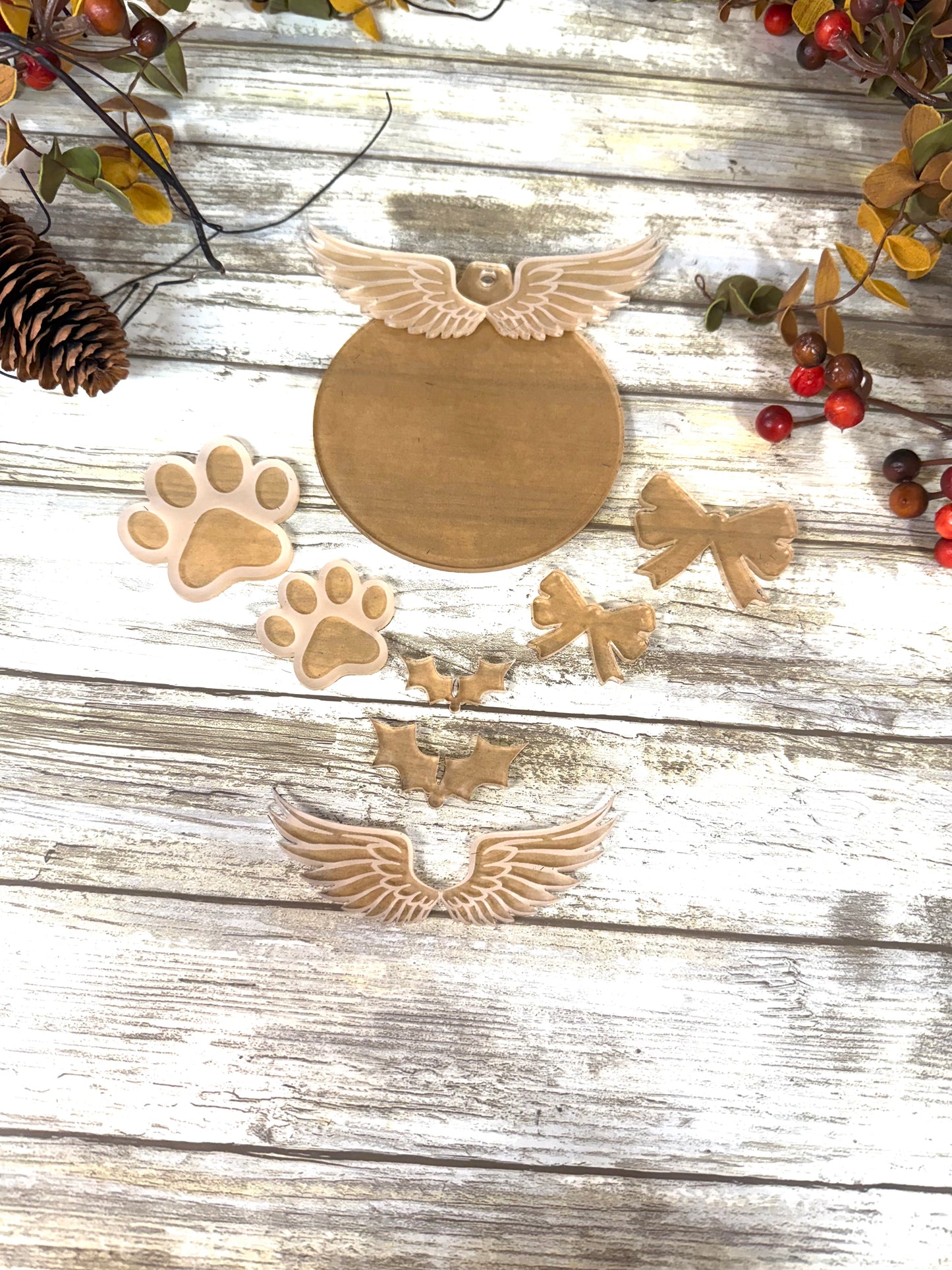 DIY Christmas Shaker snow globe ornament KITS Acrylic blanks shapes. DIY ornaments. Acrylic shapes for crafts.