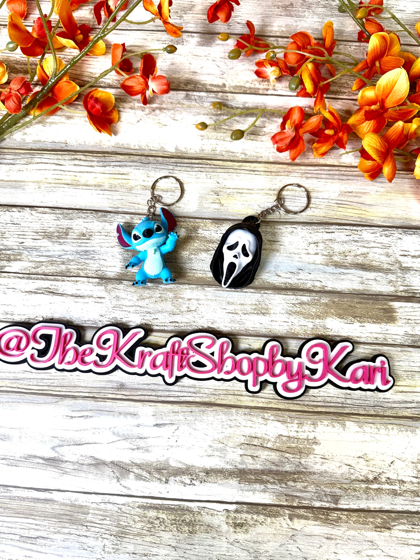 3D character keychains. Ready to ship.