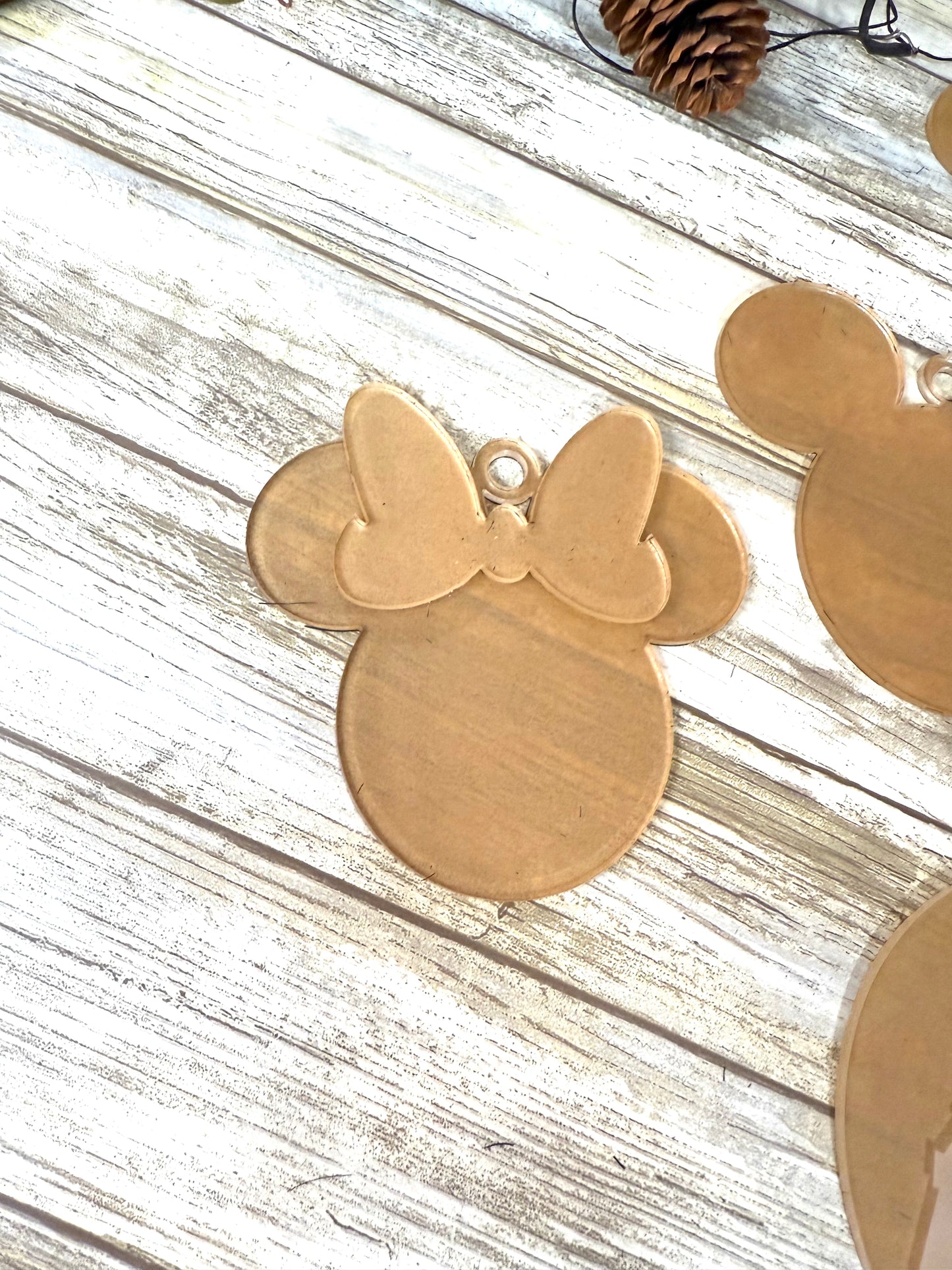 DIY Mick and Minn Christmas Shaker snow globe ornament KITS Acrylic blanks shapes. DIY ornaments. Acrylic shapes for crafts. (Copy)