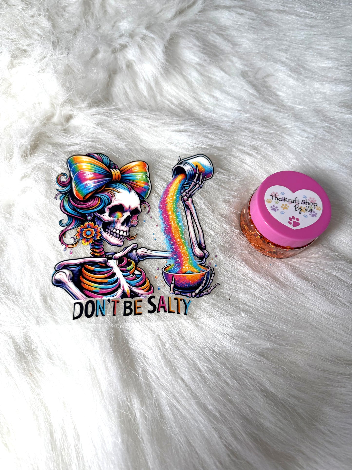 Kari's Krafty Kits Custom glitter mix and (1) UVDTF snow globe kit