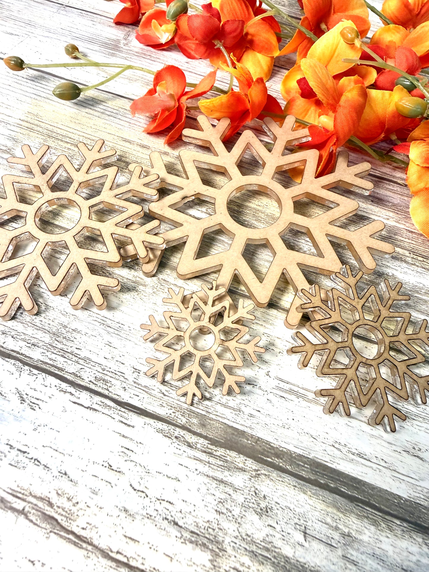 Snowflake Acrylic Stencil for Creative Art Projects. Bleaching stencil. Winter stencil. Woodworking template.