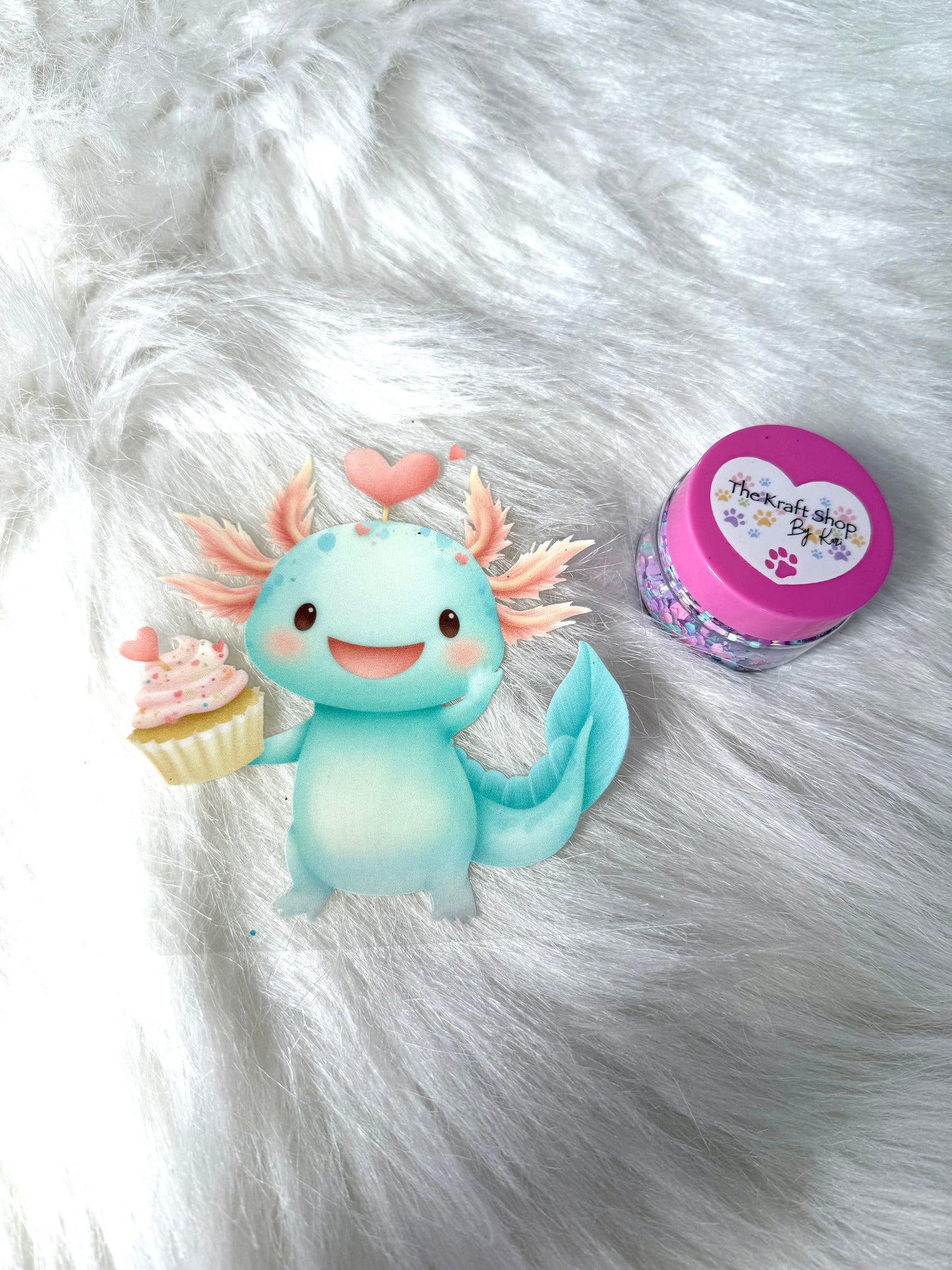 Kari's Krafty Kits Custom glitter mix and (1) UVDTF snow globe kit