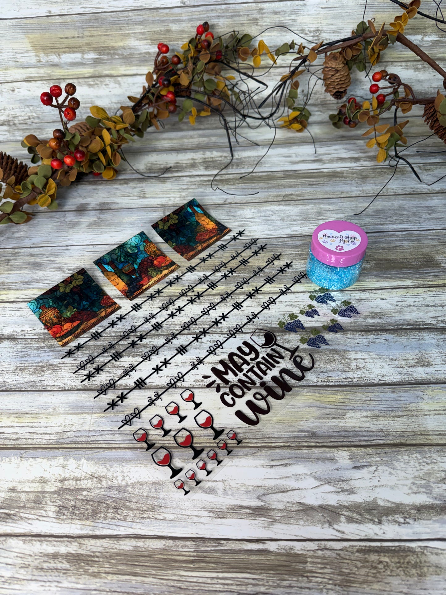 Kari's Krafty Kits 3D glitter and 9x9 patchwork helper UVDTF sheet