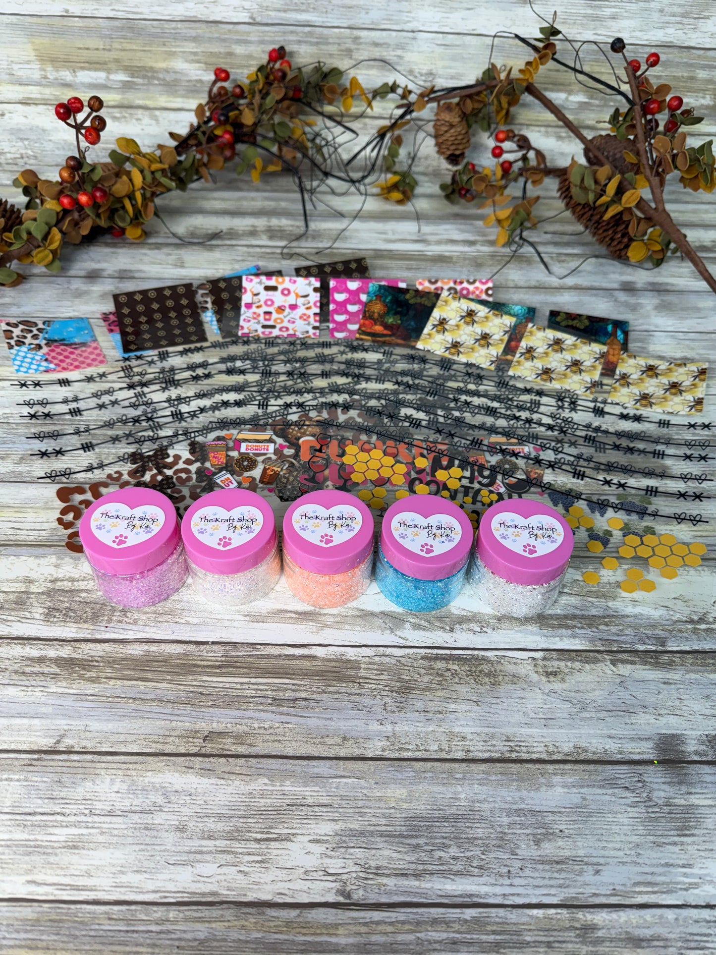 Kari's Krafty Kits 3D glitter and 9x9 patchwork helper UVDTF sheet