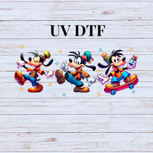 UV DTF Sticker print Baby Goofy decal, tumbler decal,  Uv wrap glass can tumbler. #5070