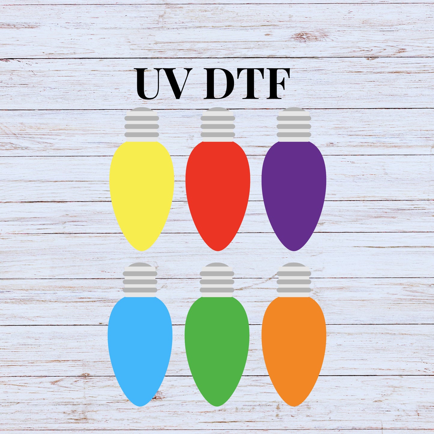 UV DTF Sticker print. Old fashioned Christmas Bulb Bundle decal, tumbler decal. UV wrap for glass can tumbler.#7090