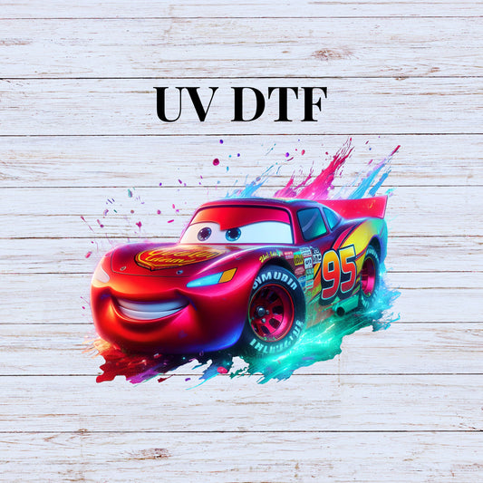 UV DTF Sticker print Race Car Paint Splash decal, tumbler decal, permanent sticker.  #10080