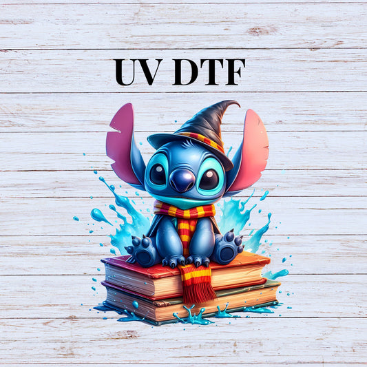 UV DTF Sticker print. Stit wizard decal, glass can tumbler decal. UV wrap for glass can tumbler. #10076