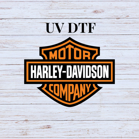 UV DTF Sticker print Harley decal, tumbler decal,  Uv wrap glass can tumbler. #4225