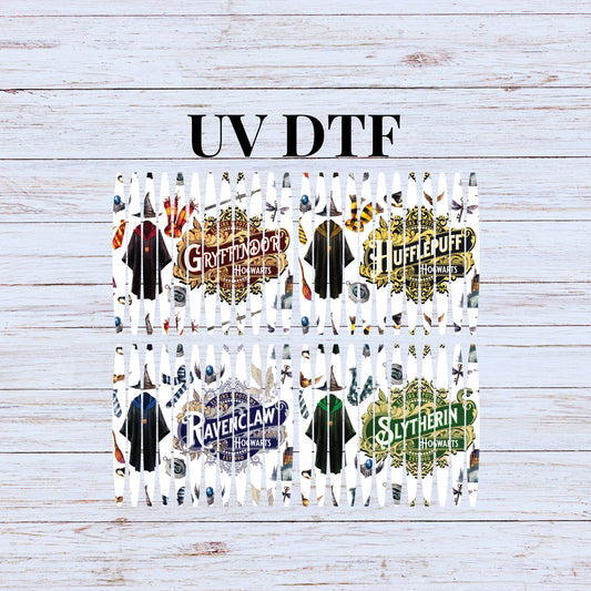 UV DTF Sticker print. HP Houses stripe pattern template wrap for 20 oz tumblers or diy project made with UV dtf decals. #5219