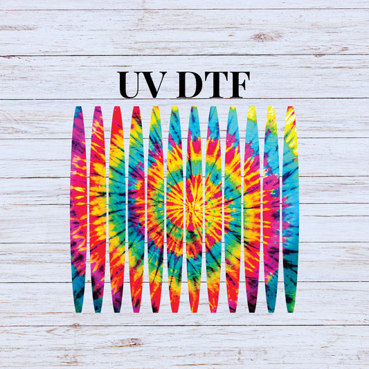 UV DTF Sticker print. Tie dye stripe pattern template wrap for 20 oz tumblers or diy project made with UV dtf decals. #5213