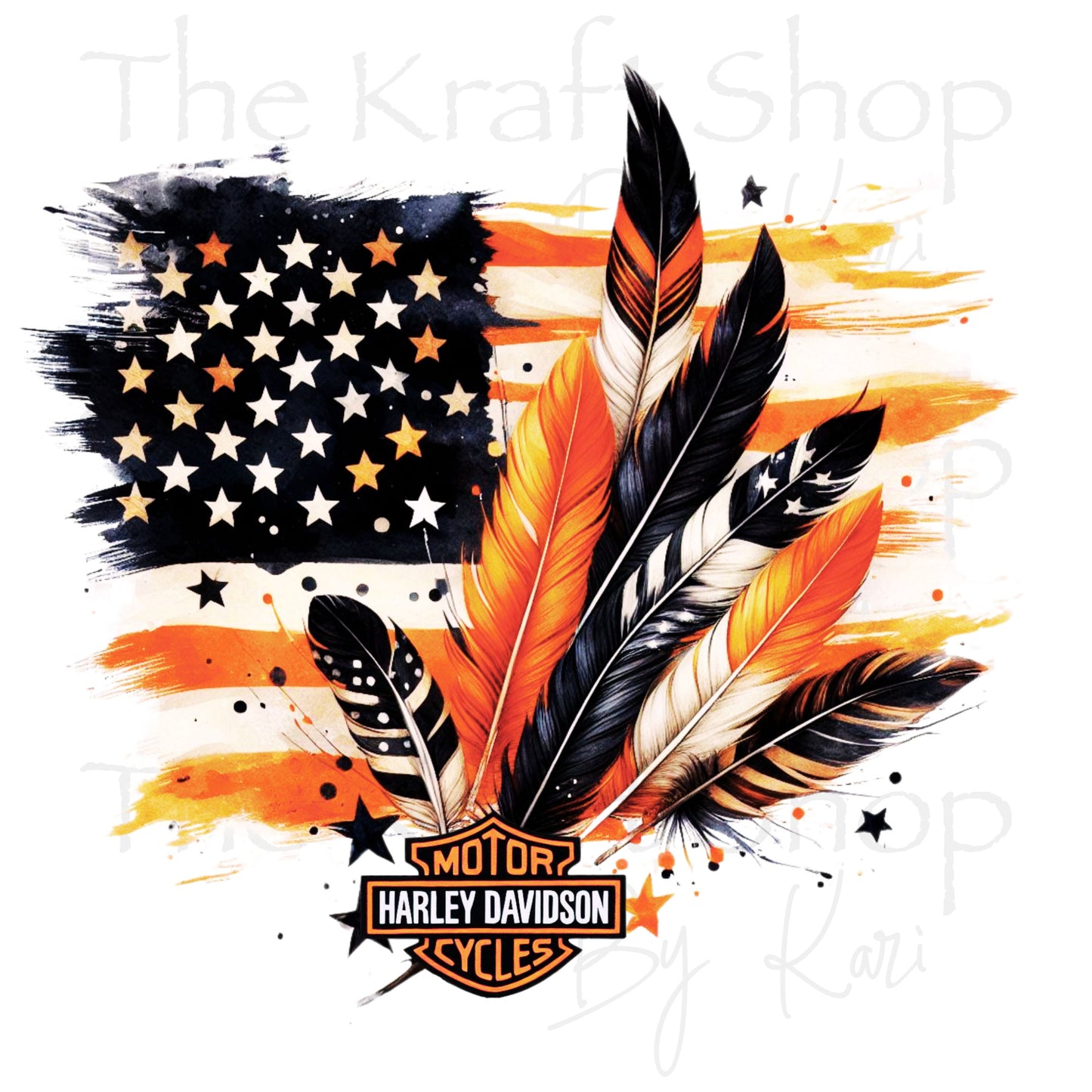 UV DTF Sticker print. Harl flag with feathers permanent sticker tumbler decal  #4520