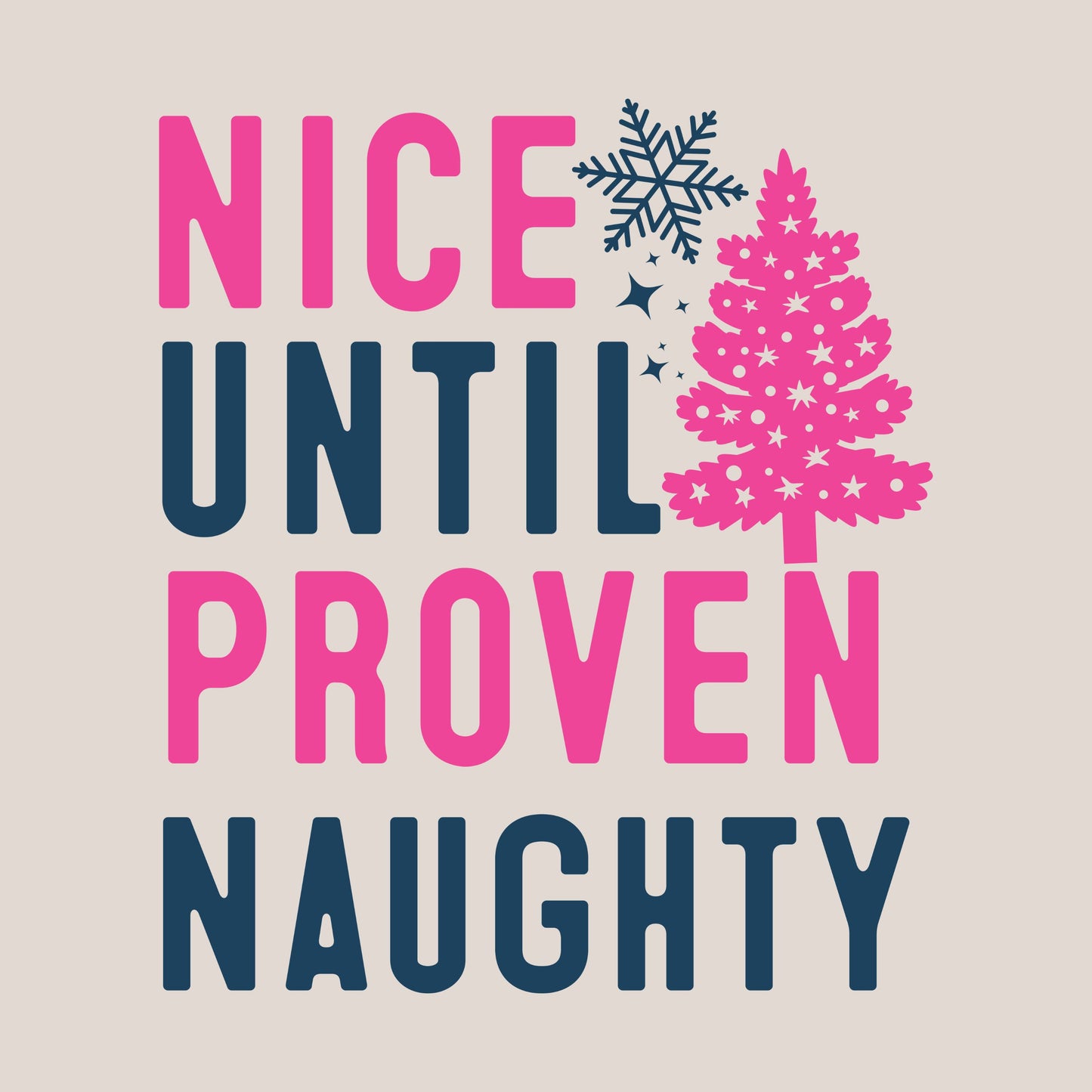 UV DTF Sticker print Nice until proved naughty Christmas decal, tumbler decal, permanent sticker. Uv wrap for glass can tumbler. #7406