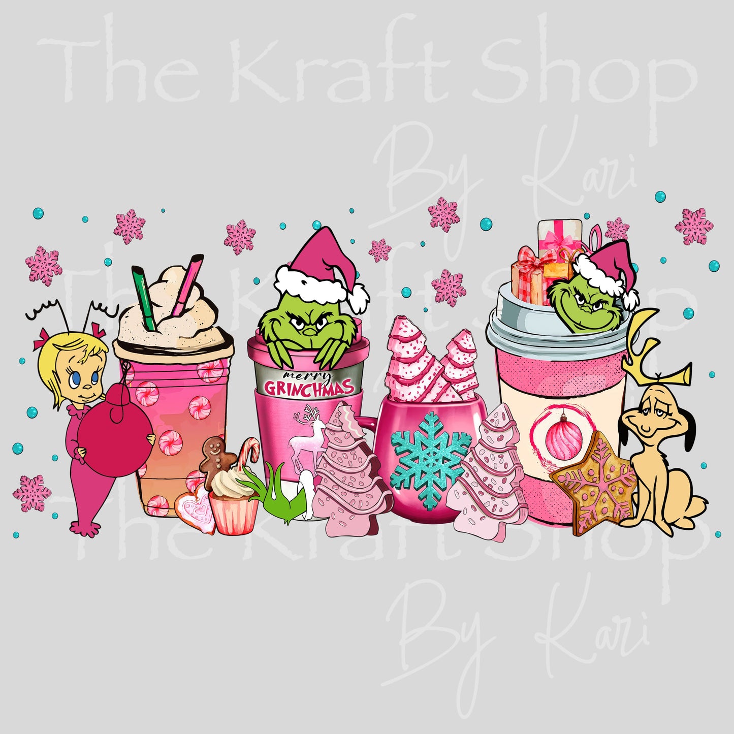 UV DTF Sticker print. Pink Grin Wrap With Cindy decals tumbler decal. Glass can wrap.  #7477