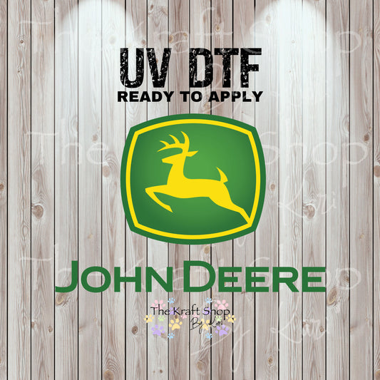 UV DTF Sticker print John D ee re deer decal, tumbler decal, permanent sticker. #4579