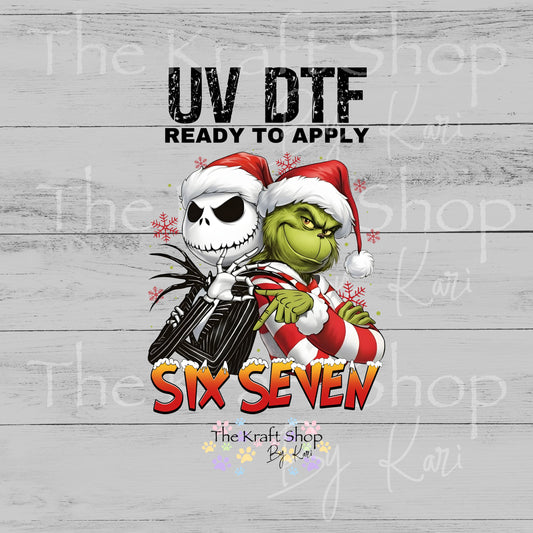 UV DTF Sticker prints. 67 six seven decal, permanent sticker.  #7617