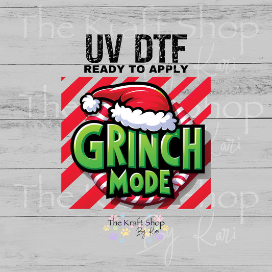 BLACK FRIDAY DEAL UV DTF Sticker print. Grin mode 20 oz wrap decals tumbler decal.  #7566