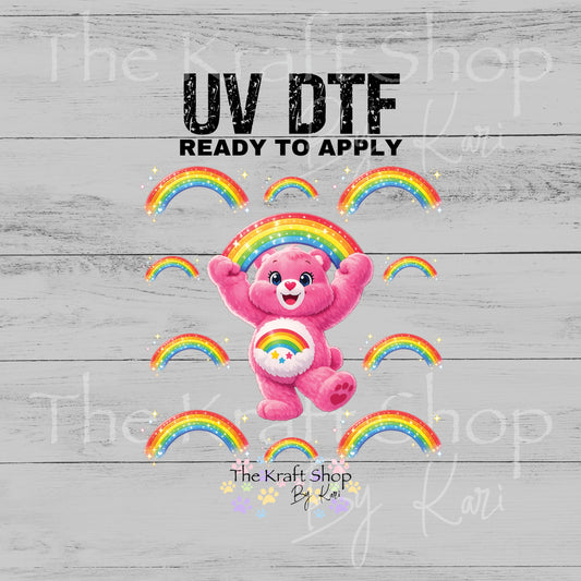 UV DTF Cheer Bear Element sheet decals, tumbler decal, permanent sticker. #10444