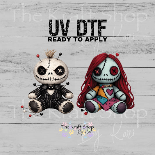 UV DTF Voodoo Jack Sally sheet decals, tumbler decal, permanent sticker. #10445