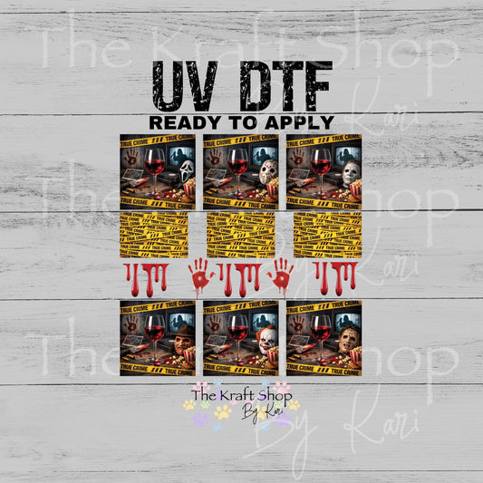 UV DTF True Crime patchwork mixed media Element sheet 8x8 decal #10471