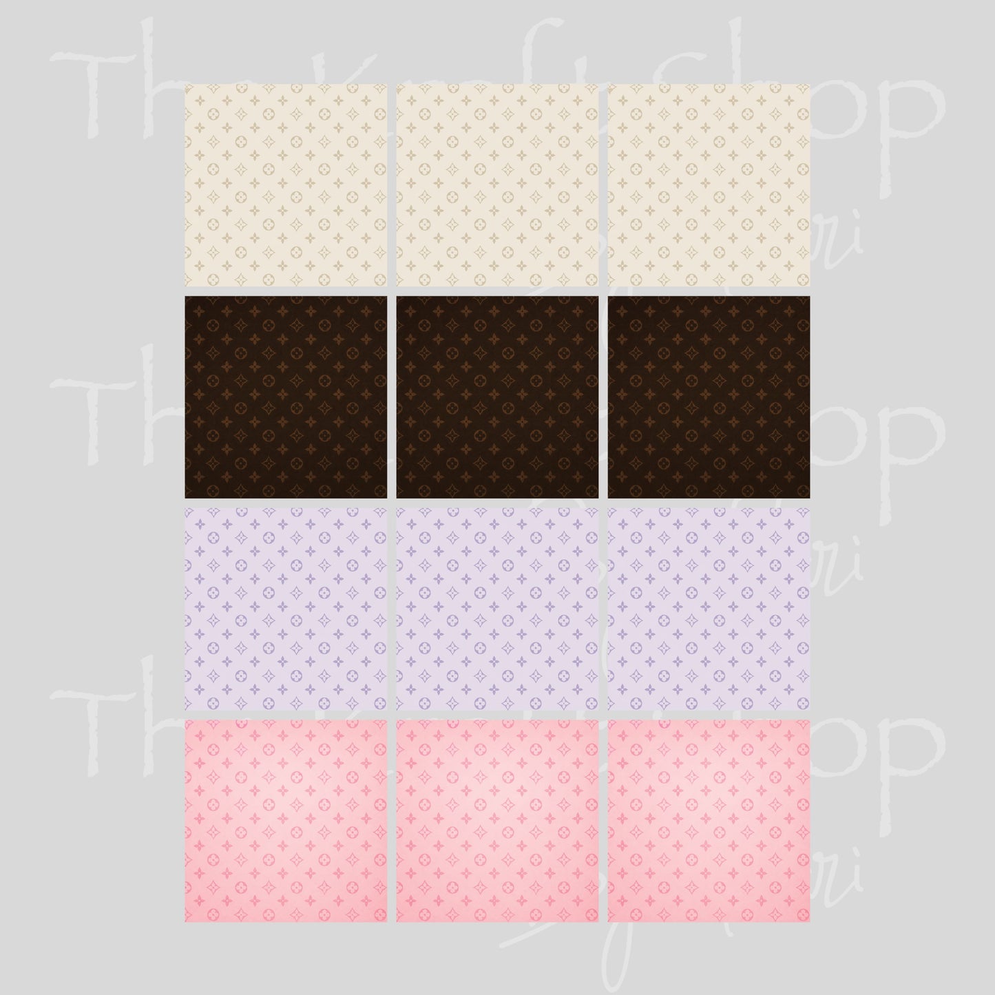 UV DTF LV Pattern Circles and Squares patchwork helper Element sheet 10x8 decal, tumbler decal, permanent sticker. #10482