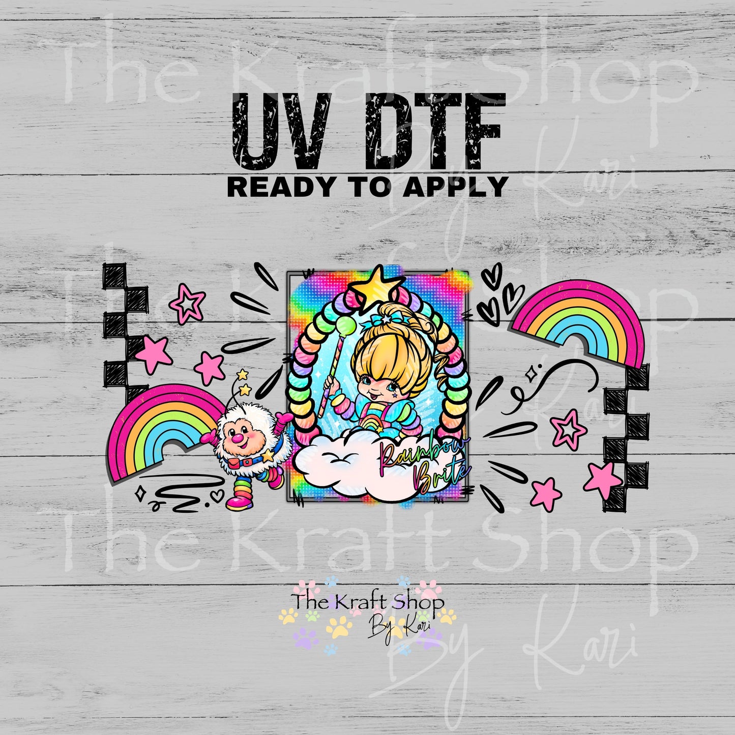 UV DTF Rainbow Libby Glass Can wrap decals tumbler decal. Glass can wrap. Tumbler wrap #5516