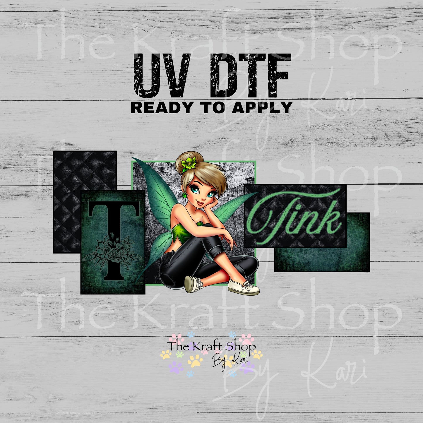 UV DTF Tink Libby Glass Can wrap decals tumbler decal. Glass can wrap. Tumbler wrap #5517