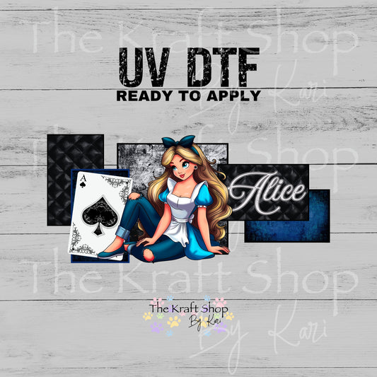 UV DTF Alice Libby Glass Can wrap decals tumbler decal. Glass can wrap. Tumbler wrap #5518