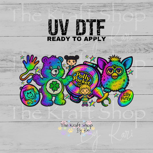 UV DTF Rainbow Nostalgia Libby Glass Can wrap decals tumbler decal. Glass can wrap. Tumbler wrap #5519