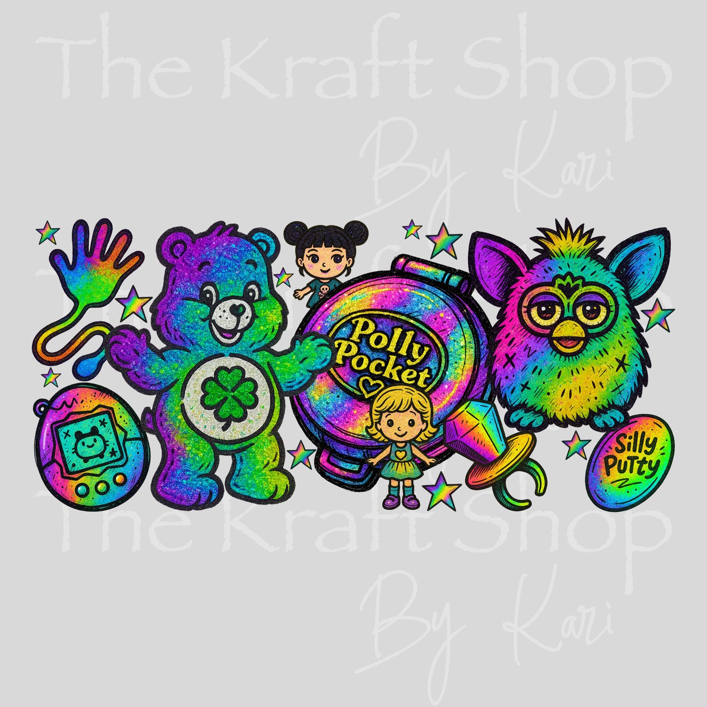 UV DTF Rainbow Nostalgia Libby Glass Can wrap decals tumbler decal. Glass can wrap. Tumbler wrap #5519
