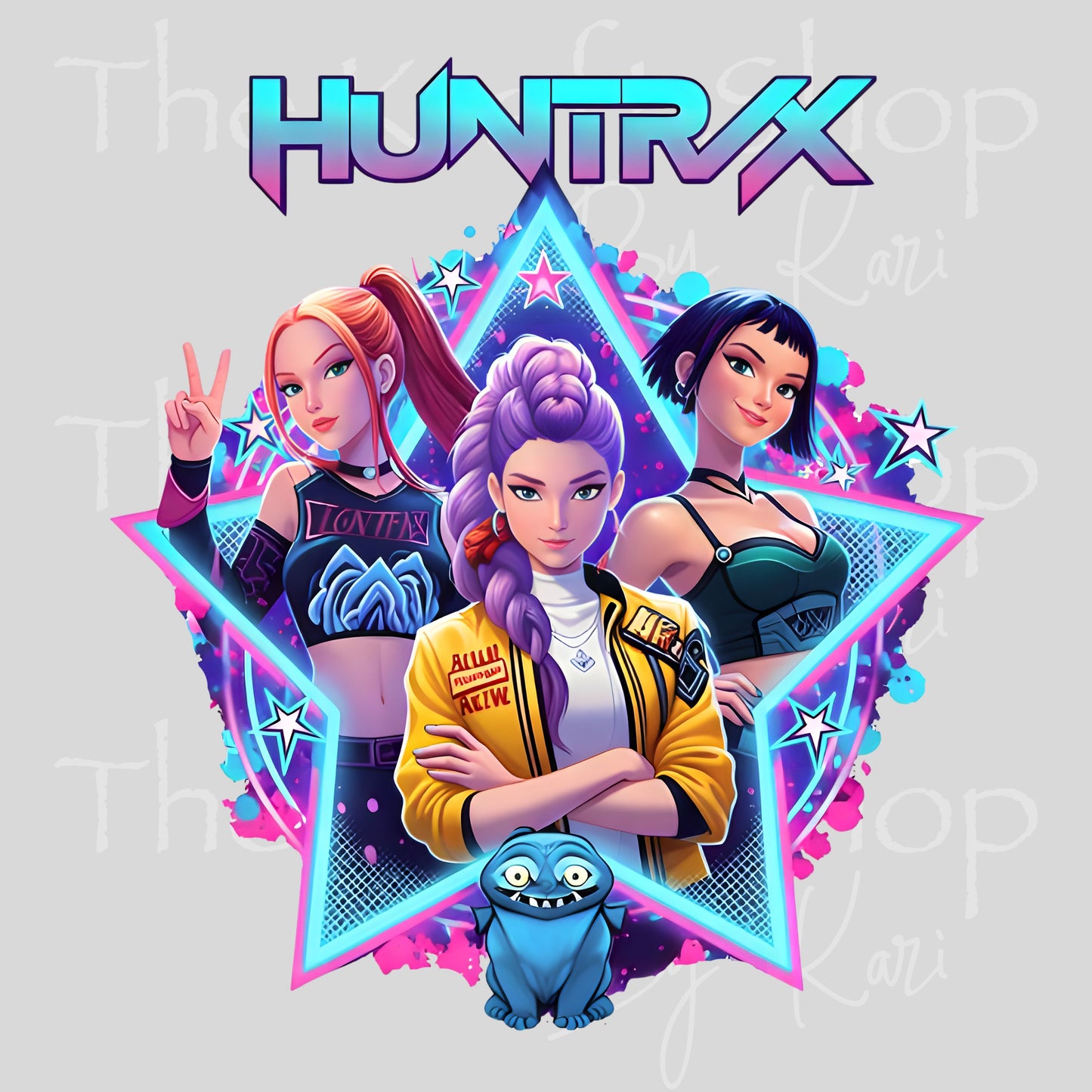 UV DTF K pop Hunters elements decal, tumbler decal, permanent sticker. #10485