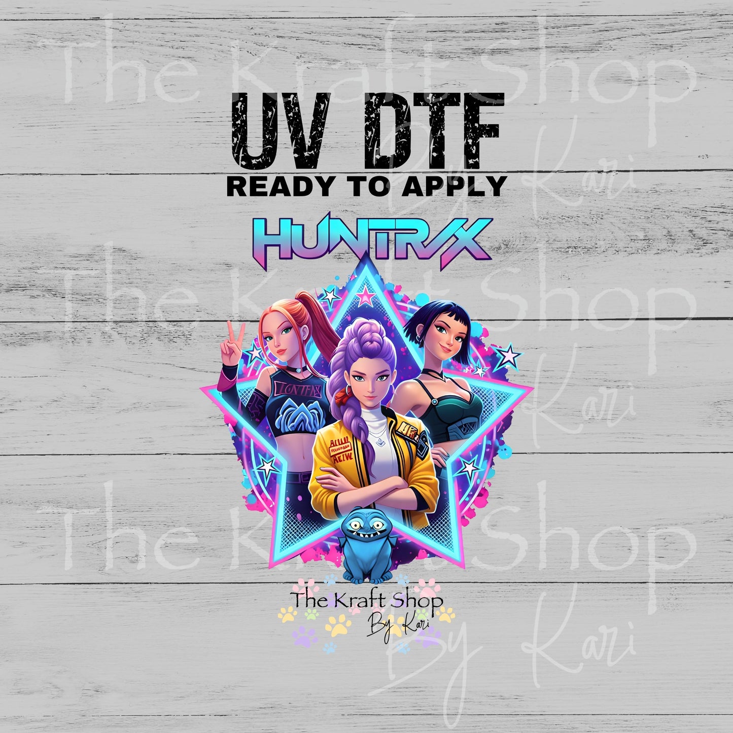 UV DTF K pop Hunters elements decal, tumbler decal, permanent sticker. #10485
