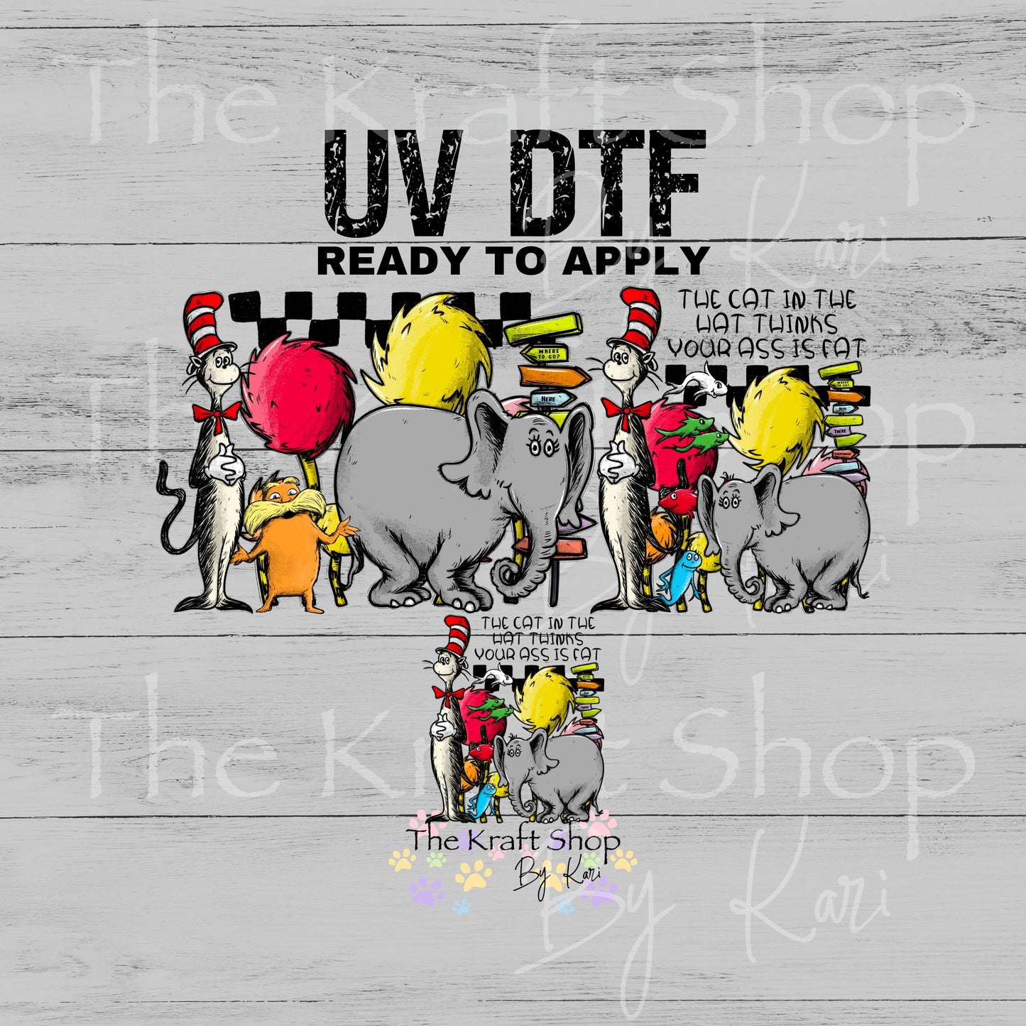 UV DTF The Cat Thinks Glass can wrap decals #5559