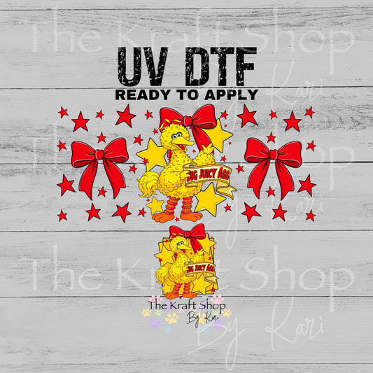 UV DTF Big Juicy Glass can wrap decals #5560