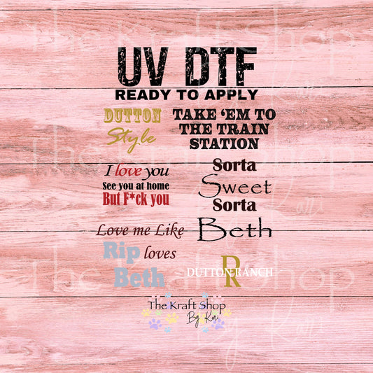 UV DTF D Ranch Sayings cowboys decals, permanent sticker.#4756