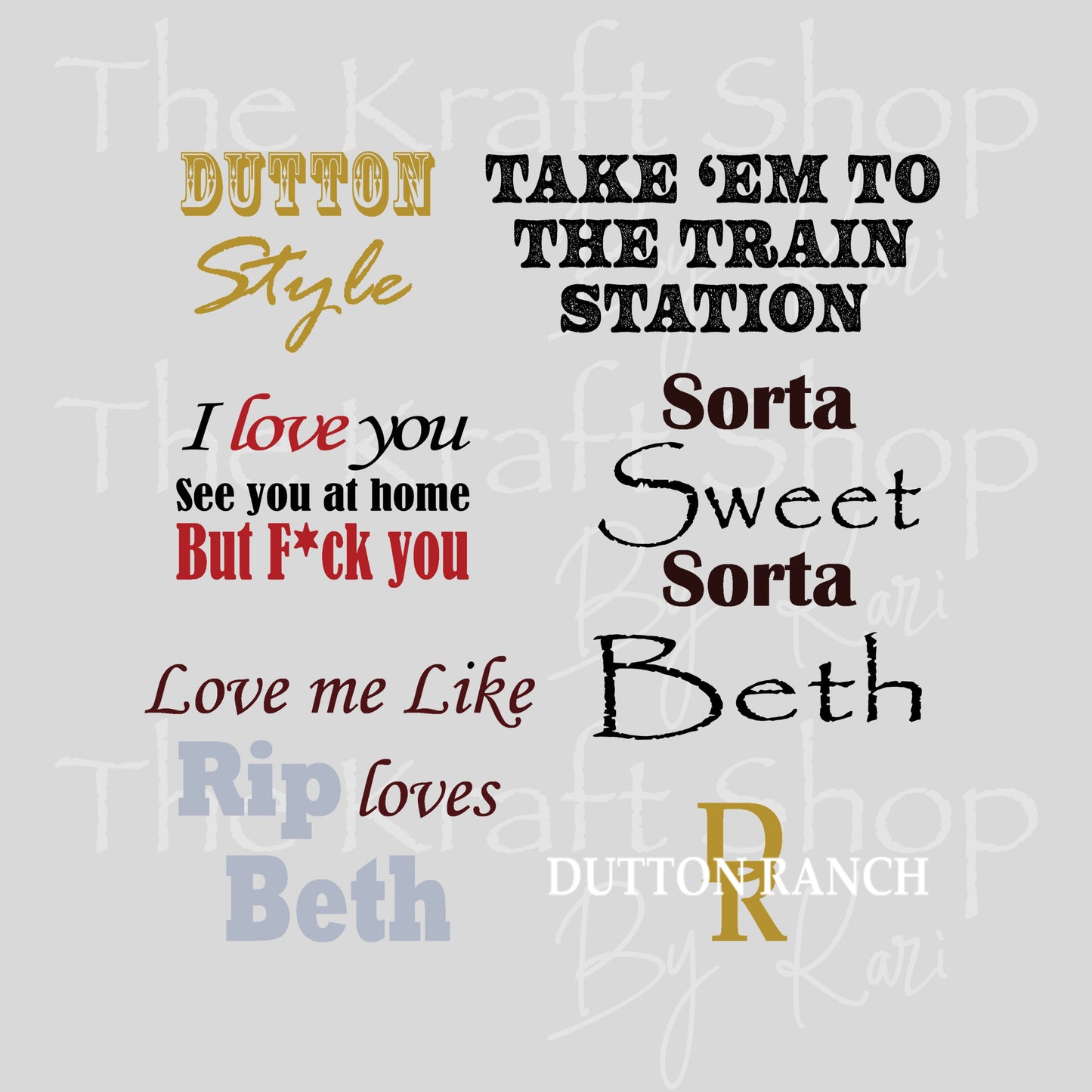 UV DTF D Ranch Sayings cowboys decals, permanent sticker.#4756