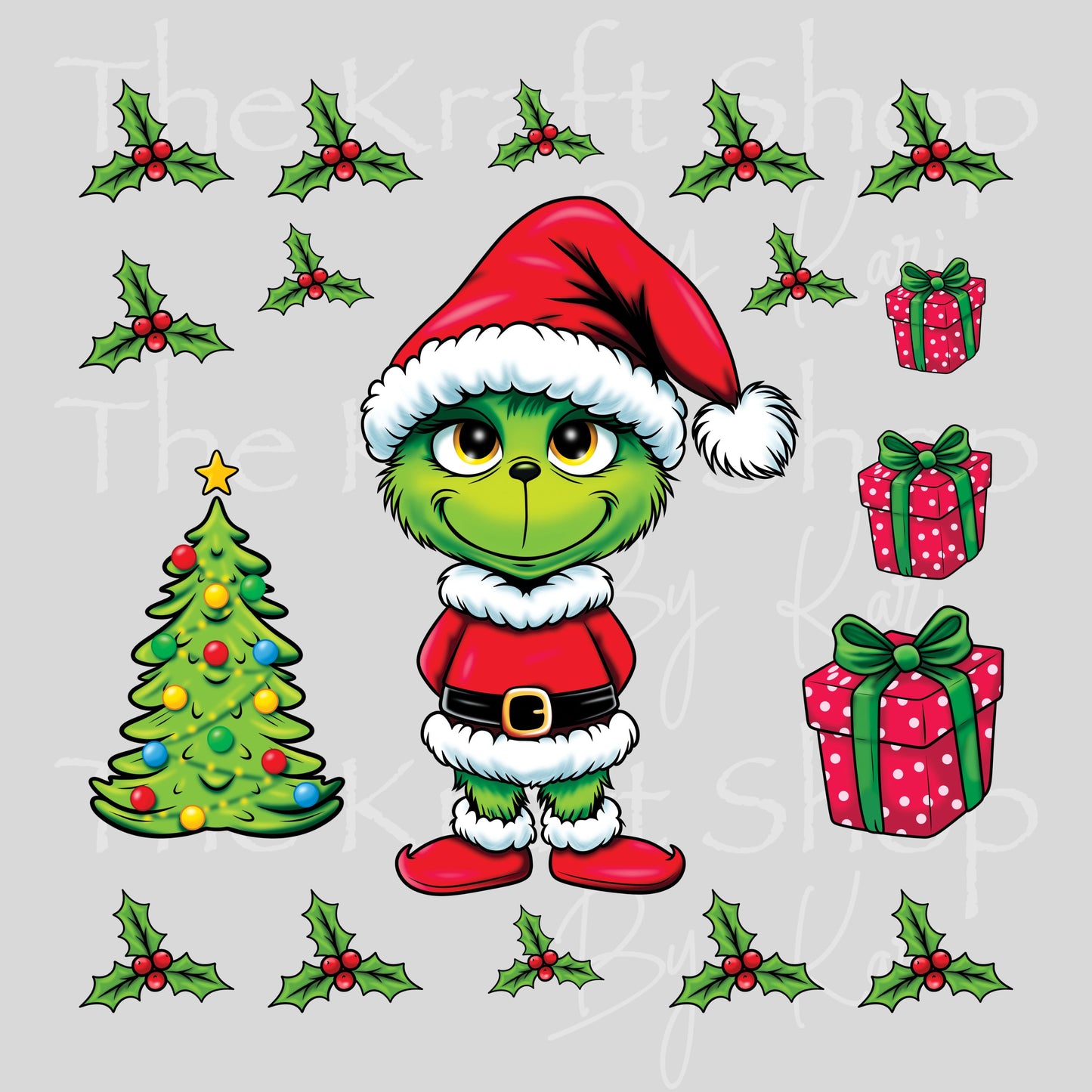 UV DTF Boy or Girl Grin Christmas Element sheet 6x6 decal, tumbler decal, permanent sticker. #7707