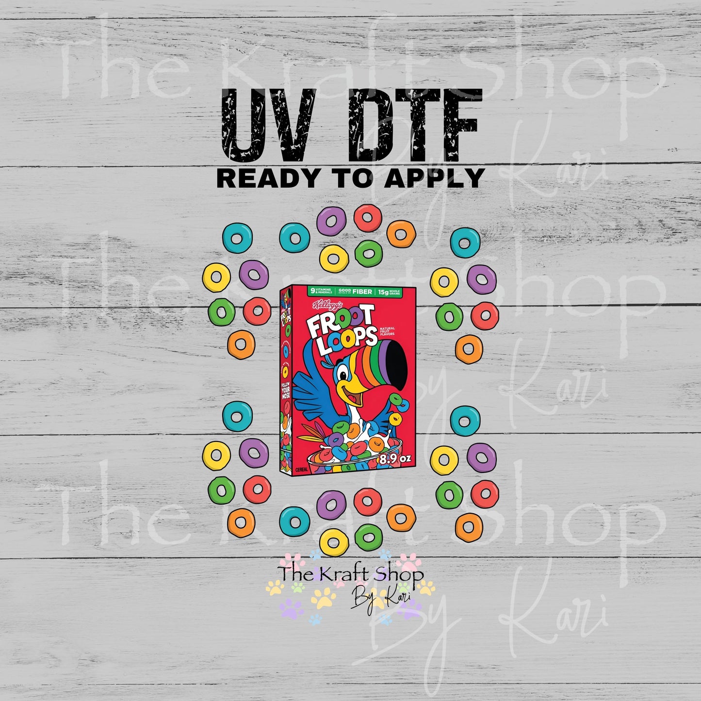 UV DTF Froot Loop Element 6x6 decal #4795