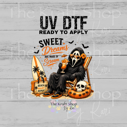 UV DTF Sweet Dreams Spooky Summerween design decal. Permanent sticker  #7709