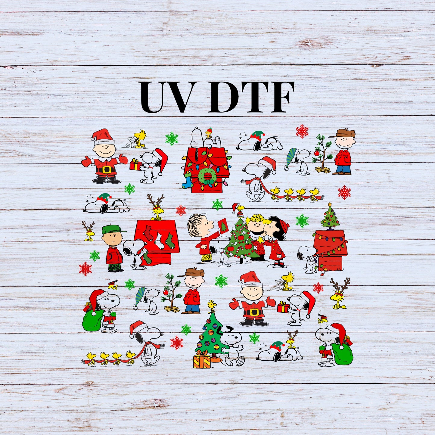 UV DTF Sticker prints. Snoop Christmas element sheet bundle decal, permanent sticker.  #7224