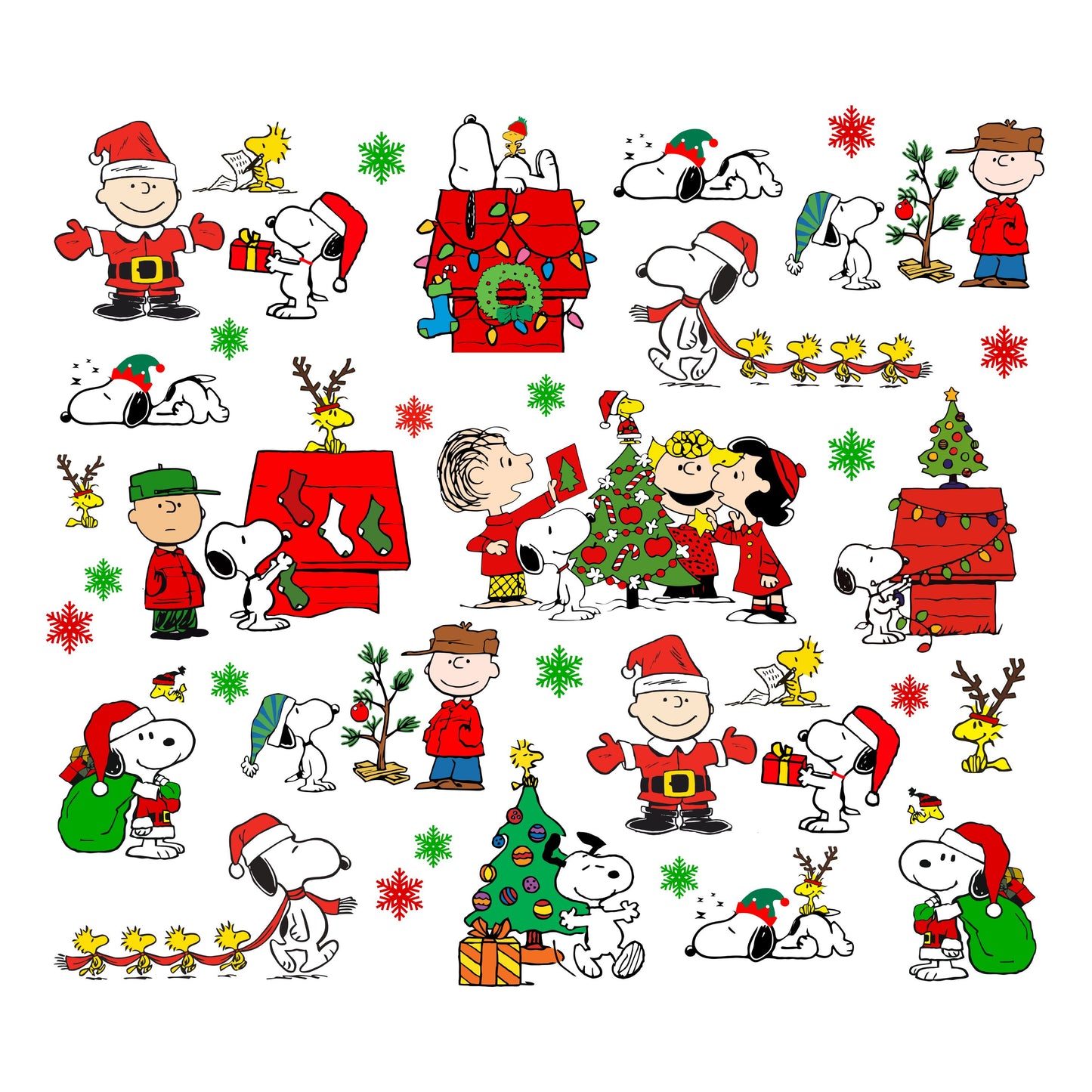 UV DTF Sticker prints. Snoop Christmas element sheet bundle decal, permanent sticker.  #7224