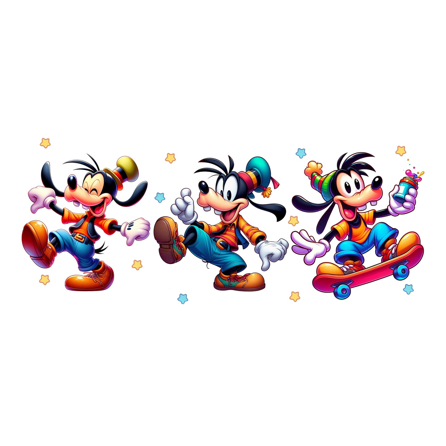 UV DTF Sticker print Baby Goofy decal, tumbler decal,  Uv wrap glass can tumbler. #5070