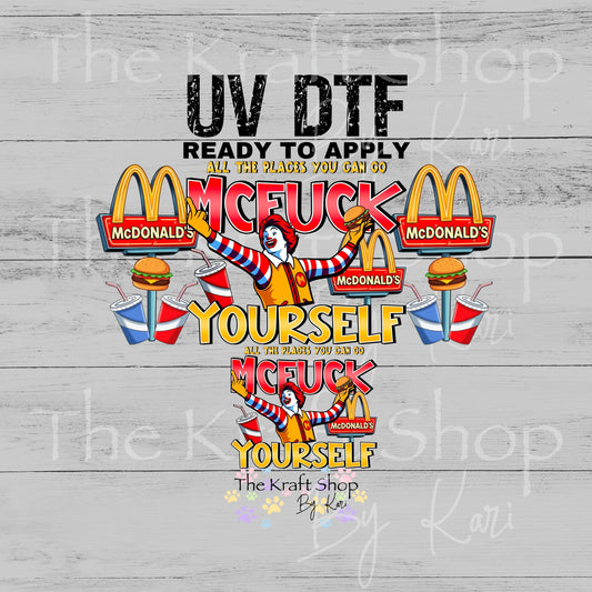 UV DTF All The Places Glass can wrap decals #5561