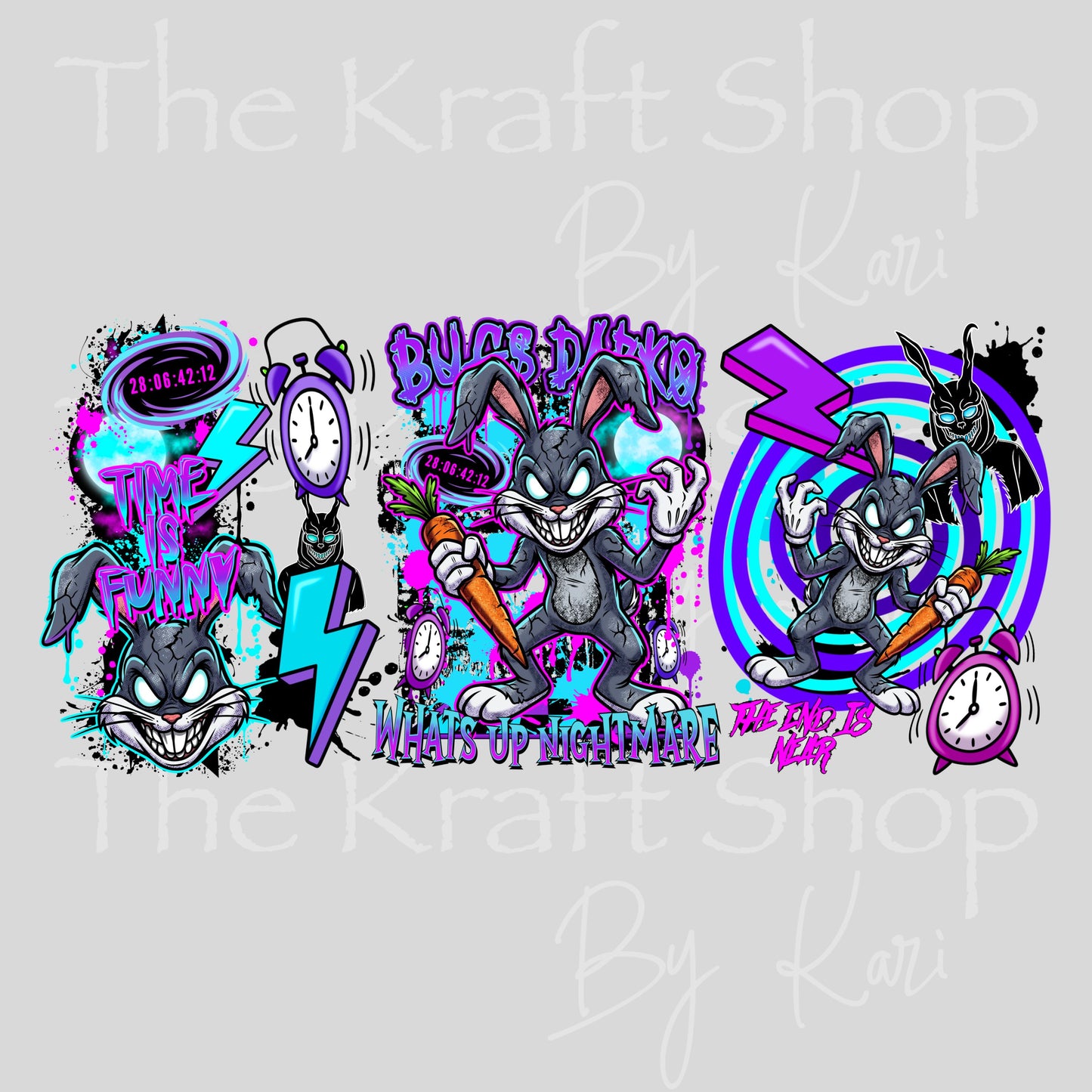 UV DTF Dark Bugs Glass can wrap decals #5548