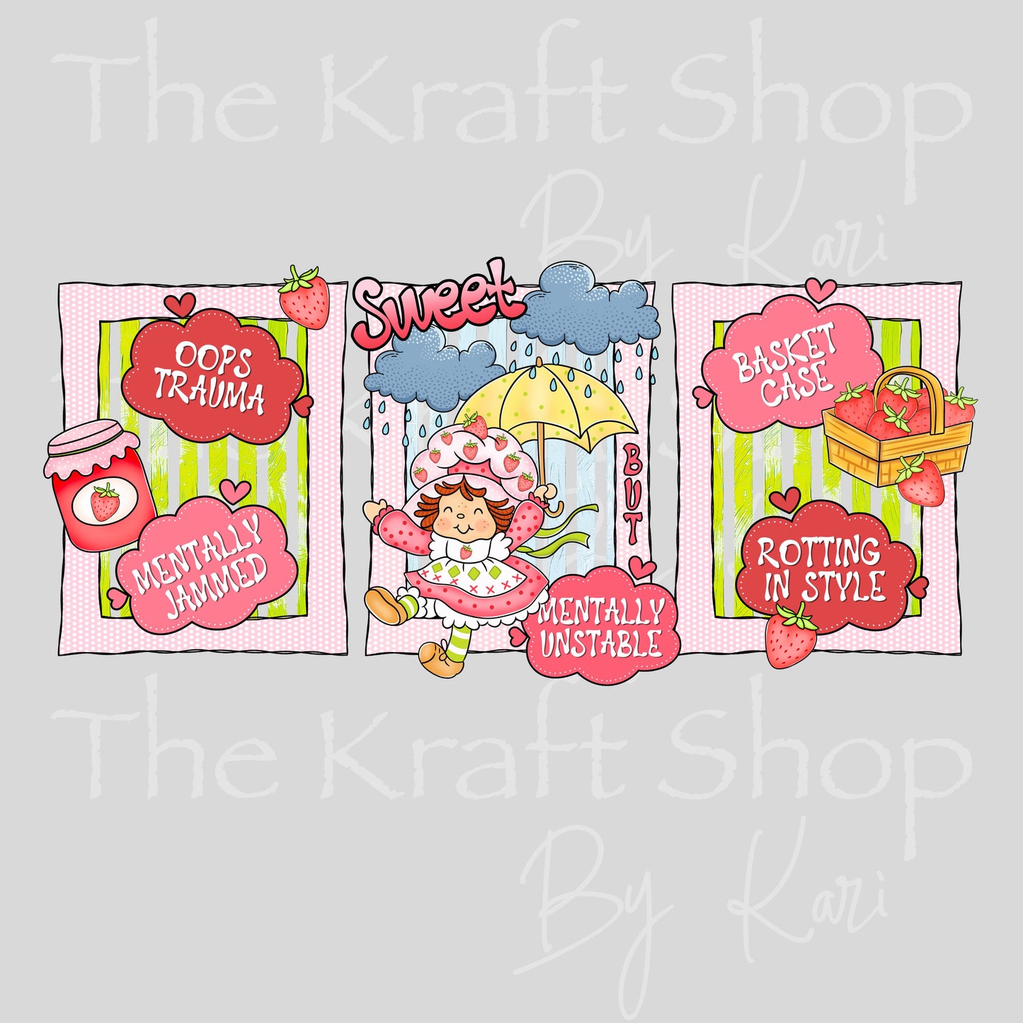 UV DTF Basket Case Glass can wrap decals #5551